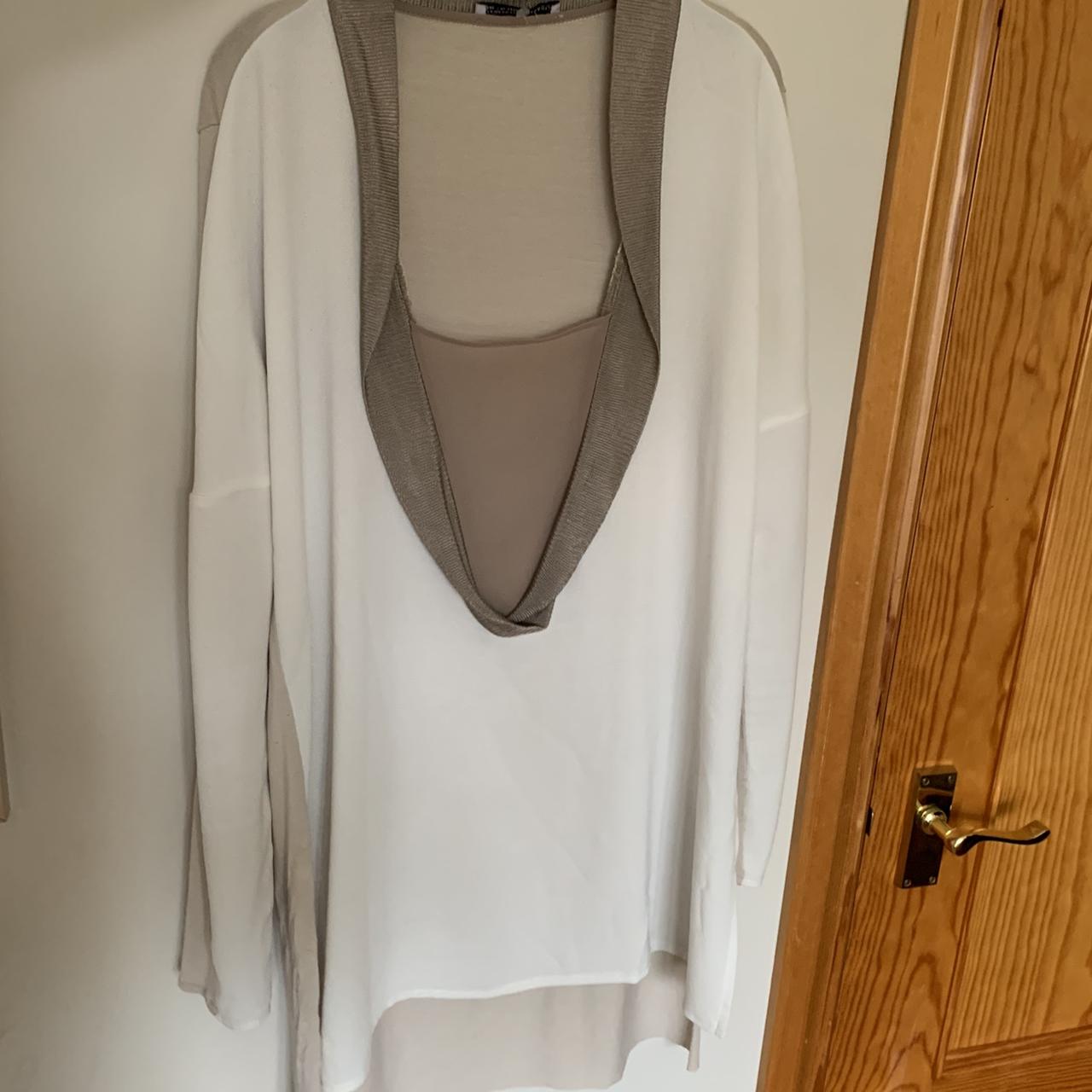 Zara white nude top Available to buy #zara #white... - Depop