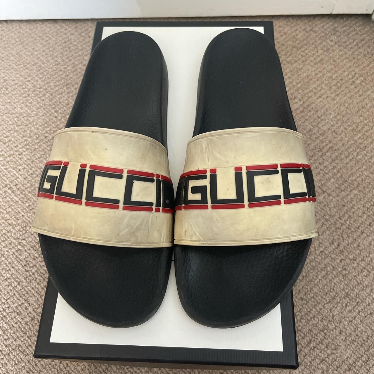 Gucci St Nastro slides UK 12 US 13 100% authentic... - Depop