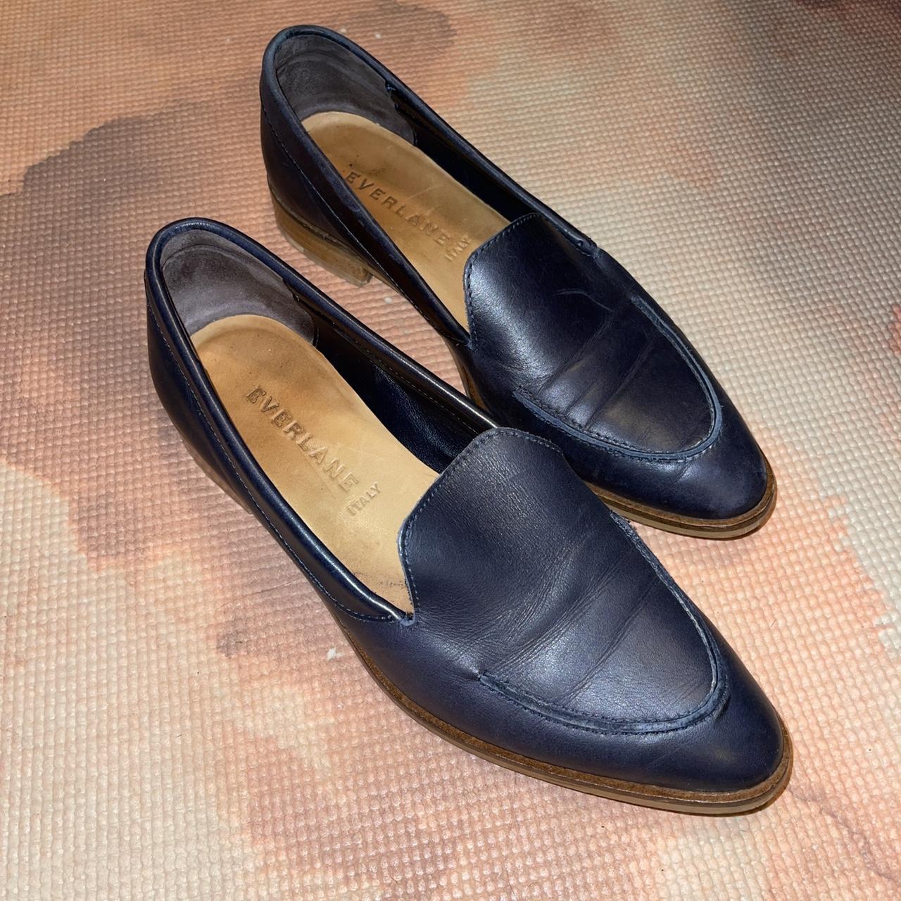 Everlane the Modern Navy Loafers shoes size 9.... - Depop