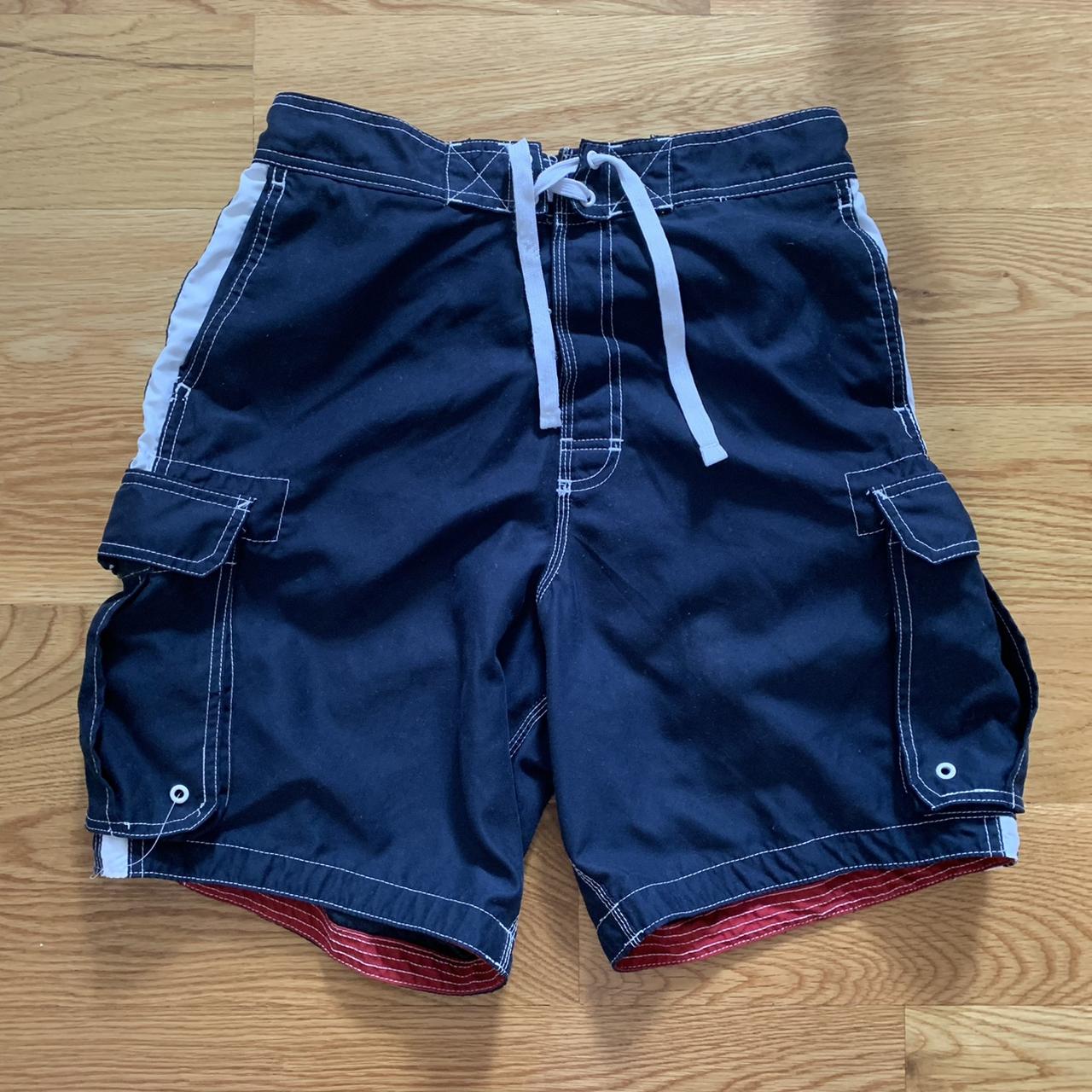 Joe Boxer Women's Navy and Red Shorts | Depop