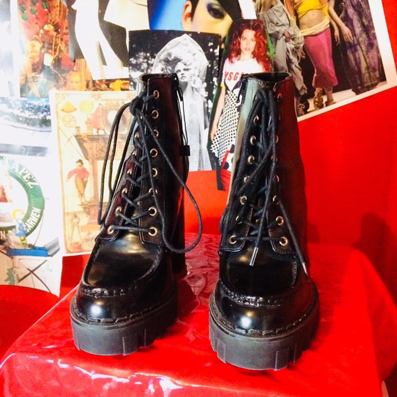 patent-black-platform-boots-size-5-depop