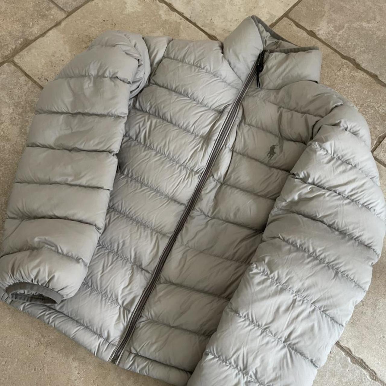 Ralph Lauren grey puffer coat Worn once - Depop