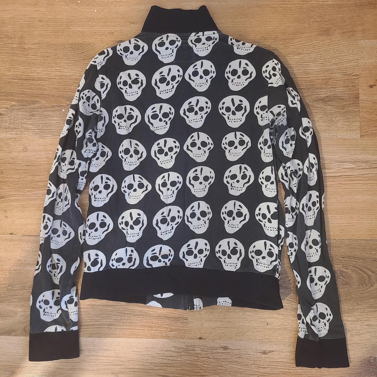 Tripp NYC skull print light summer zip up jacket!... - Depop