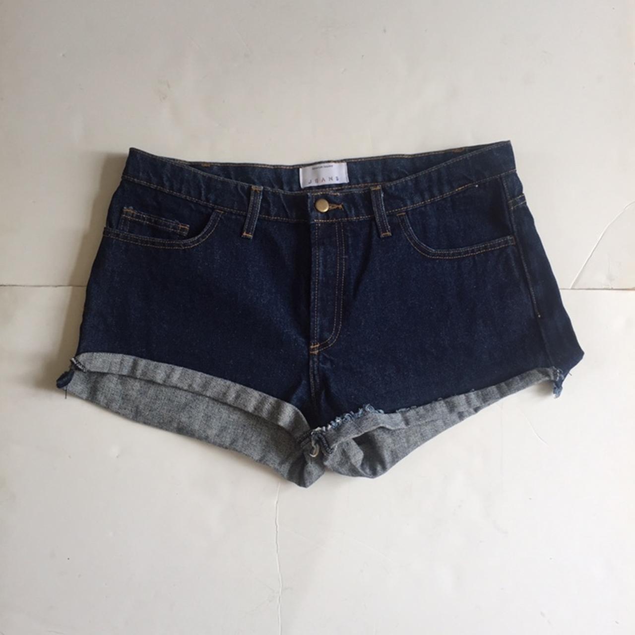 American Apparel darkwash high waisted denim cut Depop
