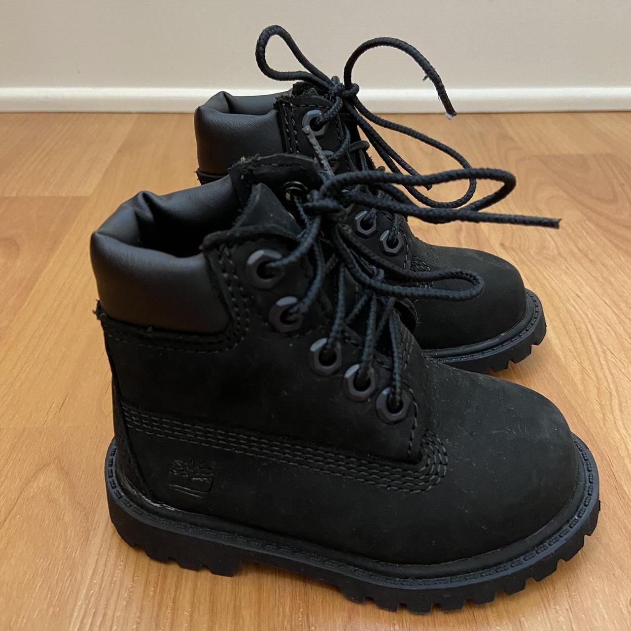 Black timberlands store for toddlers