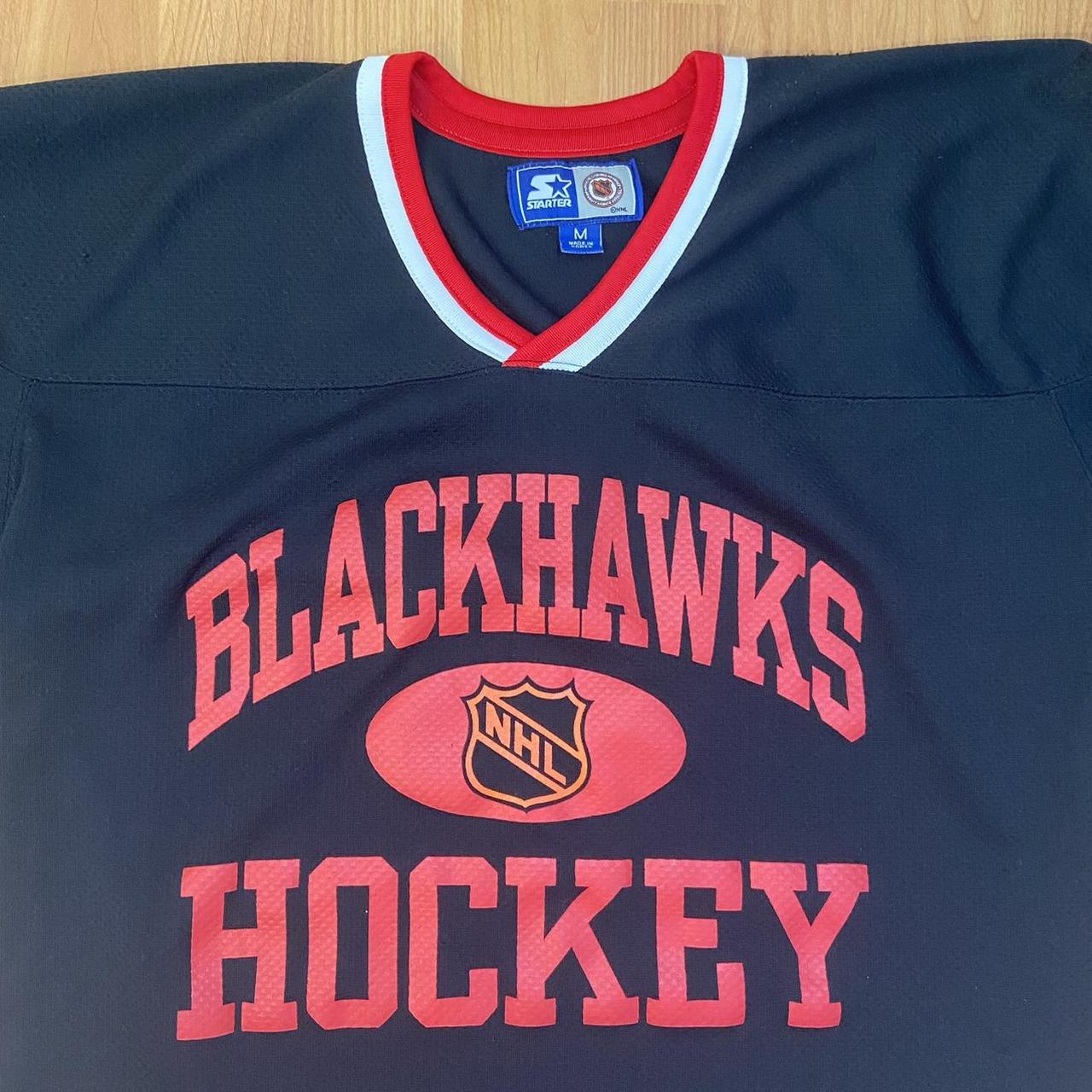 Vintage Starter NHL Chicago Blackhawks Hockey Jersey... Depop