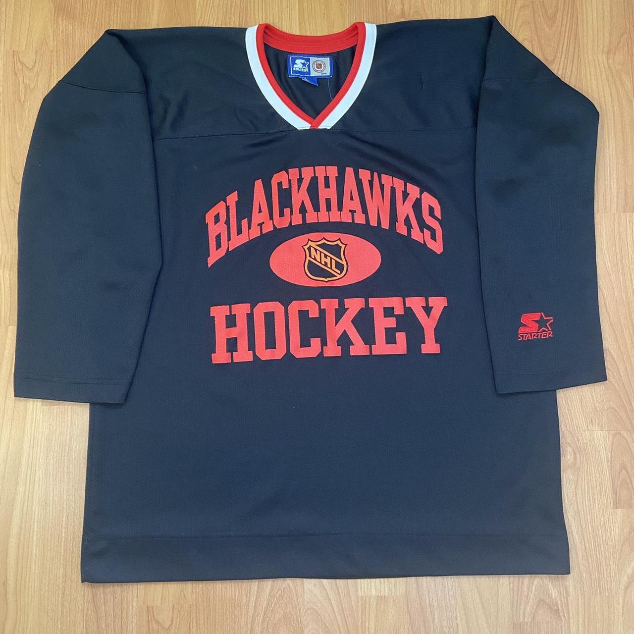 Starter Starter NHL Chicago Blackhawks Black Ice Hockey Jersey