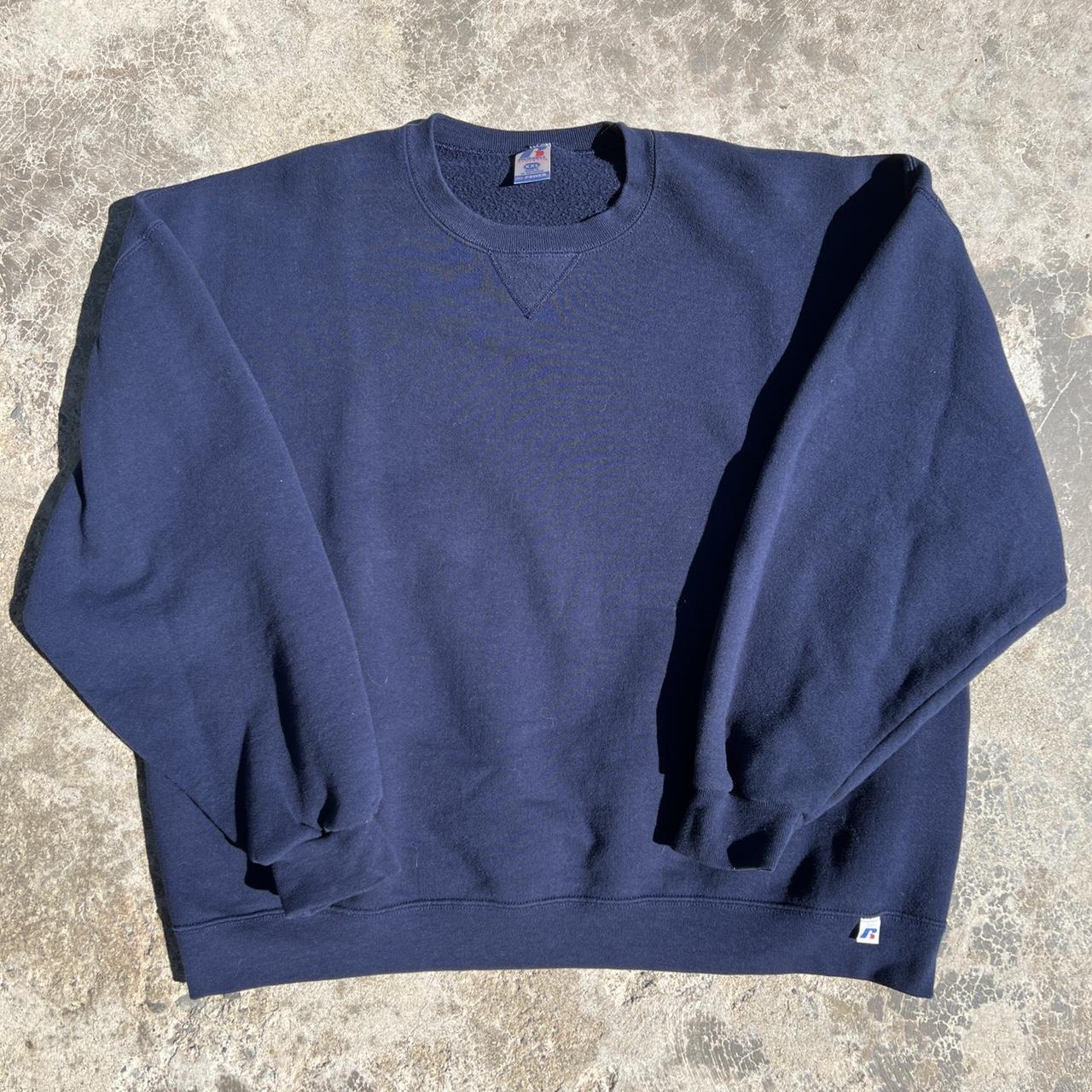 Russell Athletic Men's Navy Sweatshirt | Depop