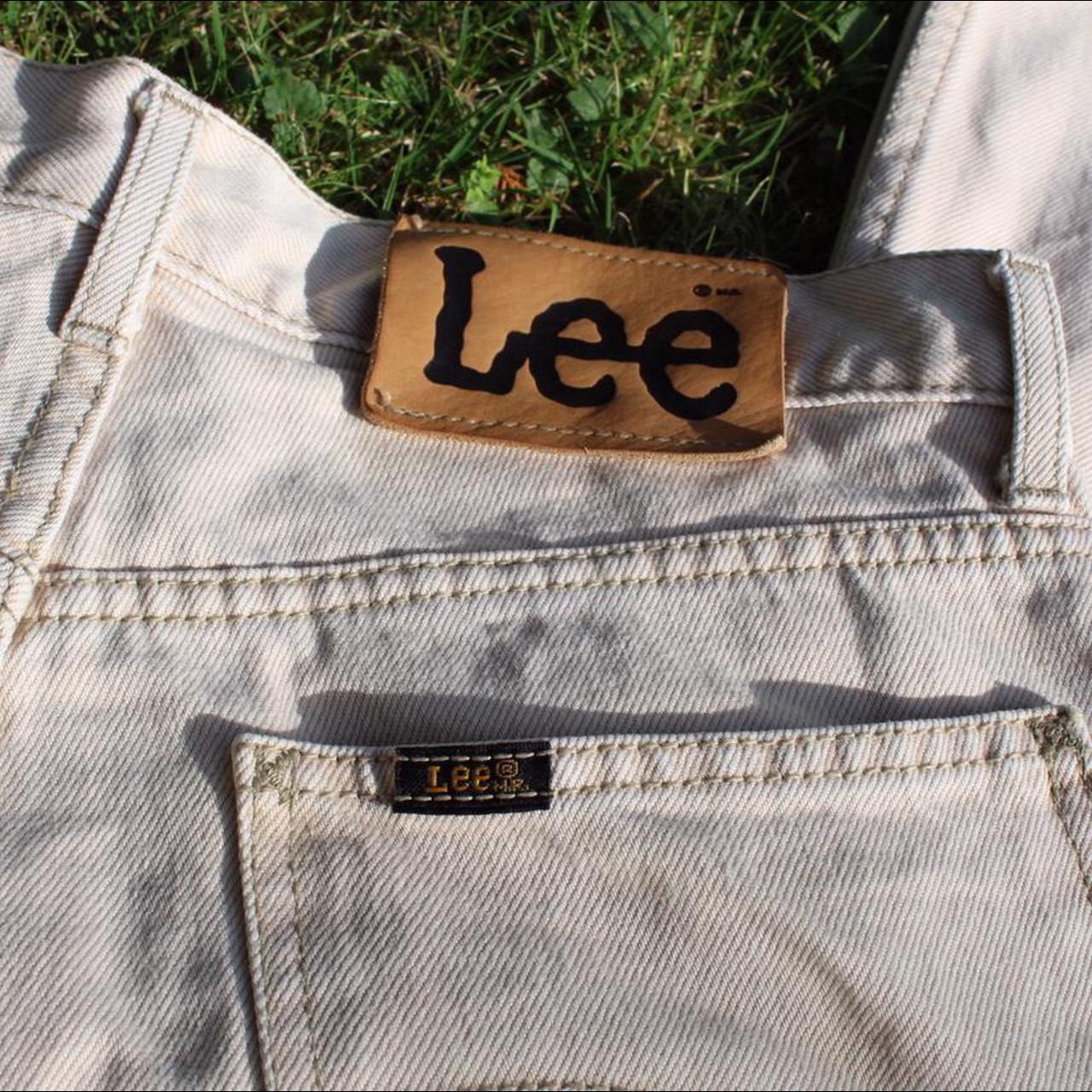 00s Lee Riders beige denim jeans 🍂 pale tan / camel... - Depop