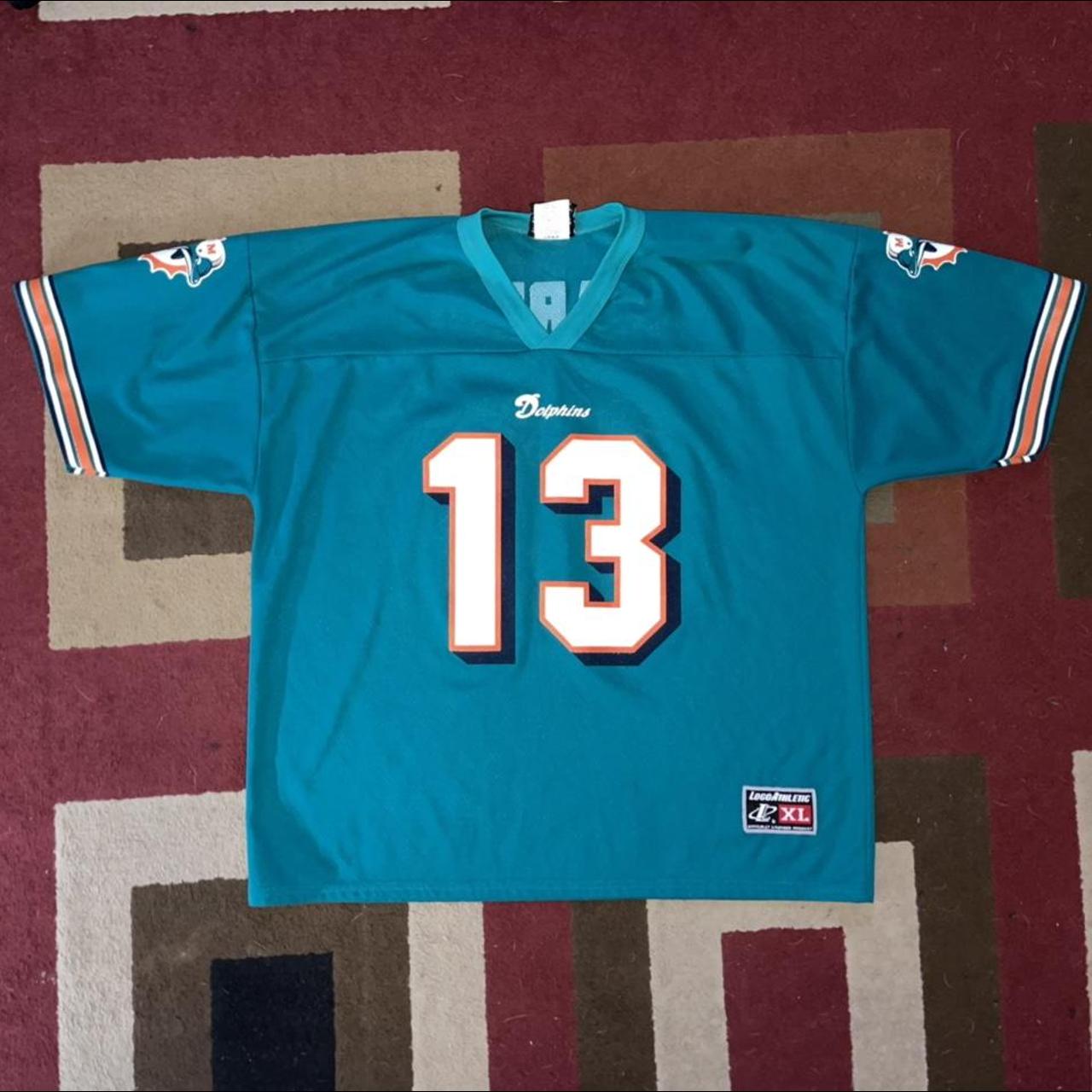 Vintage Miami Dolphins Dan Marino Jersey Logo - Depop