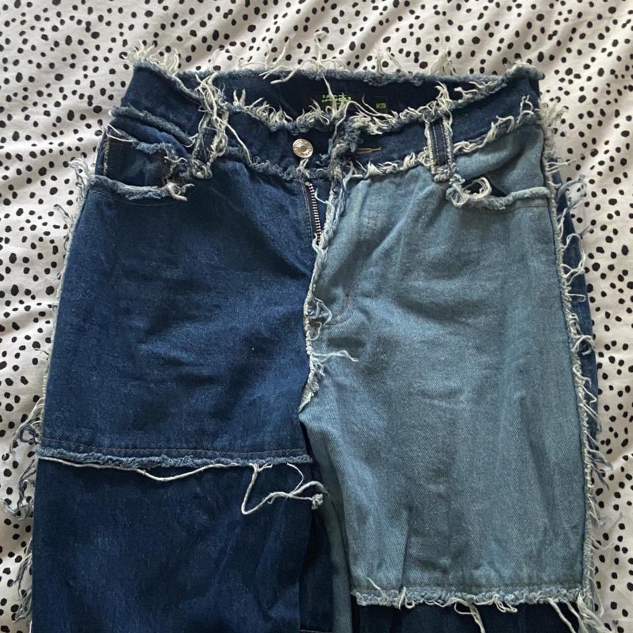 jaded london patchwork jeans !!! originally... - Depop