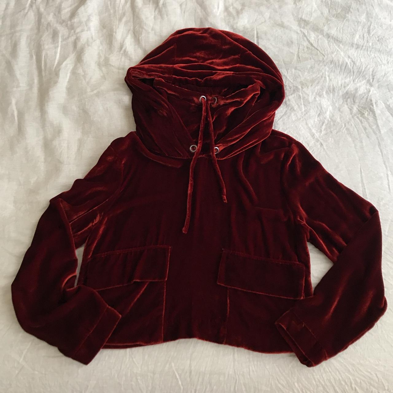 Zara velvet hoodie sale