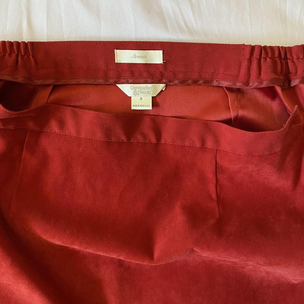 Vintage red suede maxi skirt. Size 8 so fits like a... - Depop