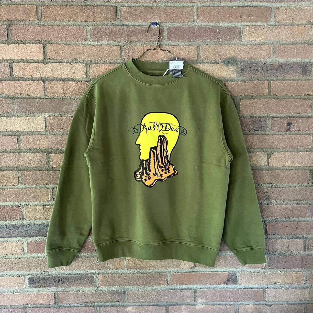 Brain Dead Men's Green and Khaki Sweatshirt | Depop