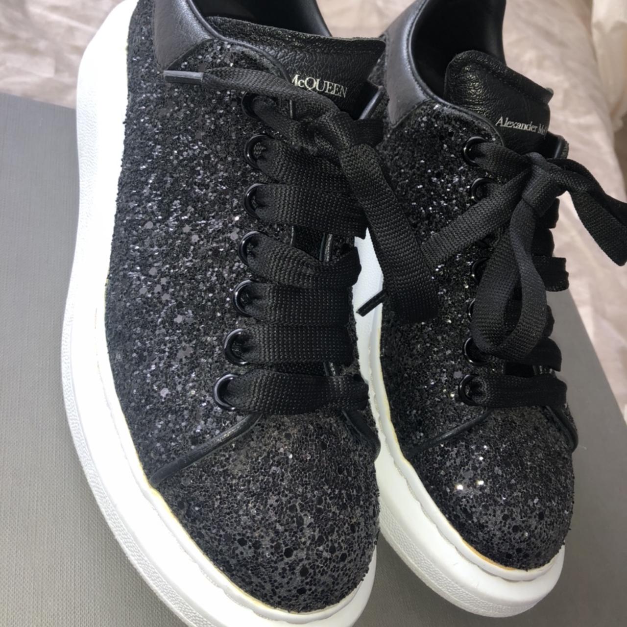 glitter black mcqueens