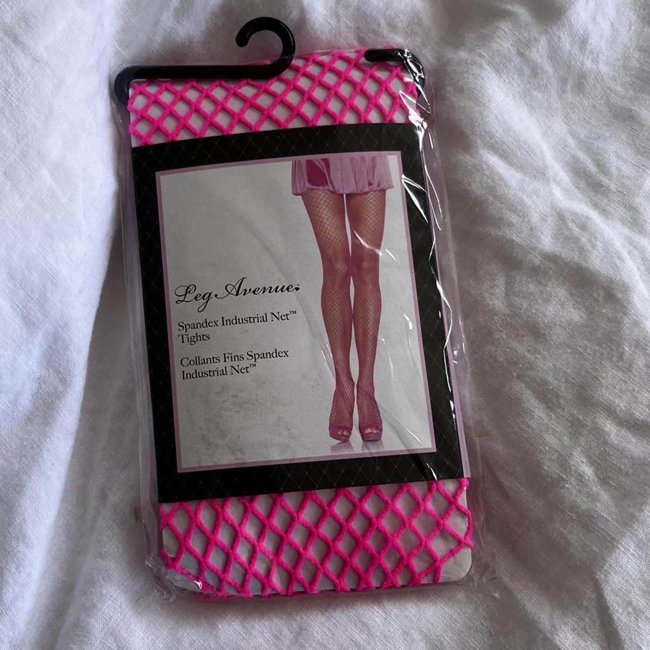 Adorable neon pink fishnet brand-new tights! This is... - Depop