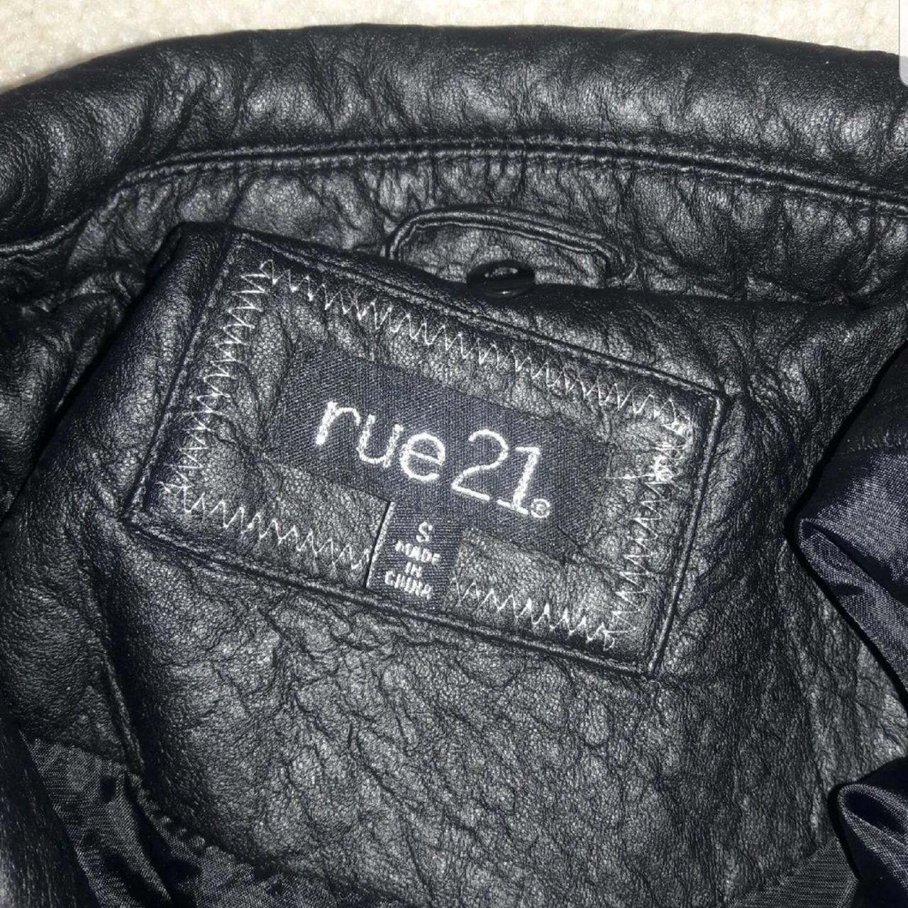 rue 21 black leather jacket