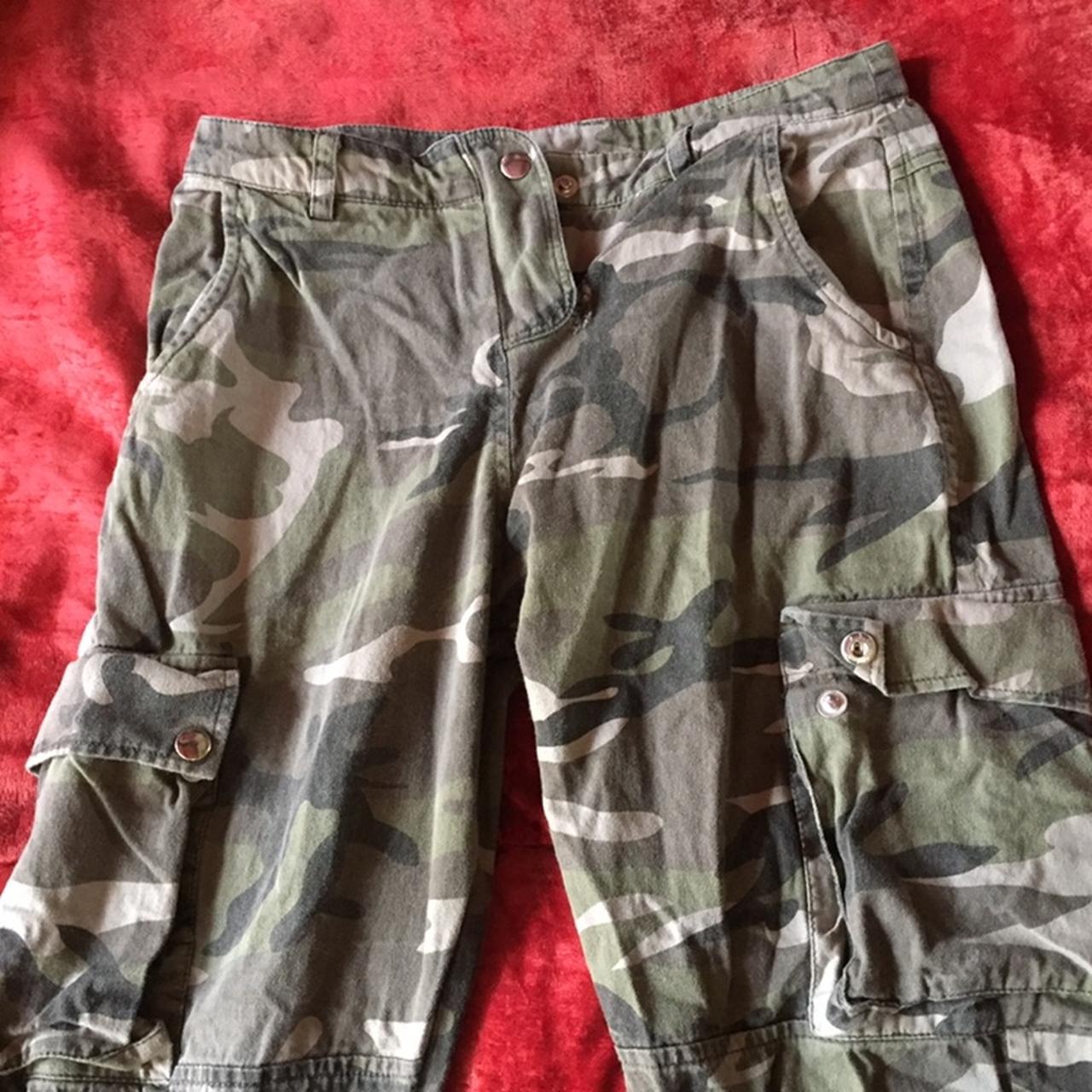 Camo cargo trousers New look kids 14 best fits... - Depop