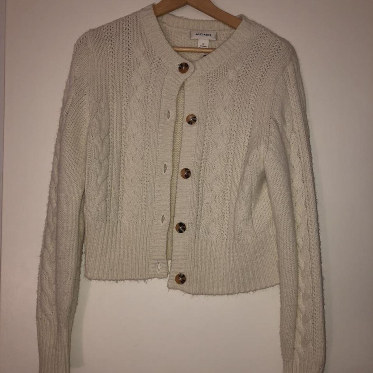 monki white cardigan