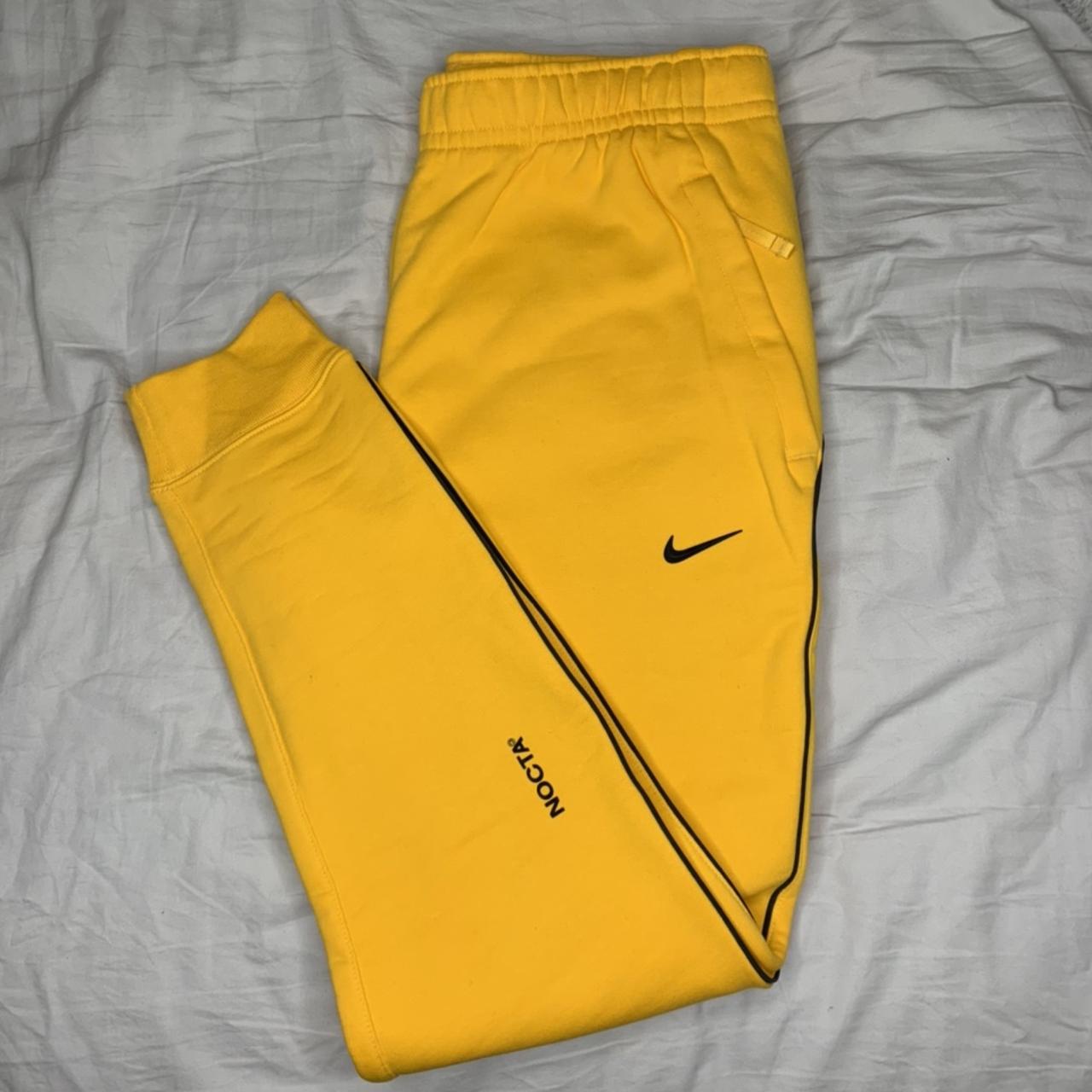 nike x drake nocta fleece pants yellow