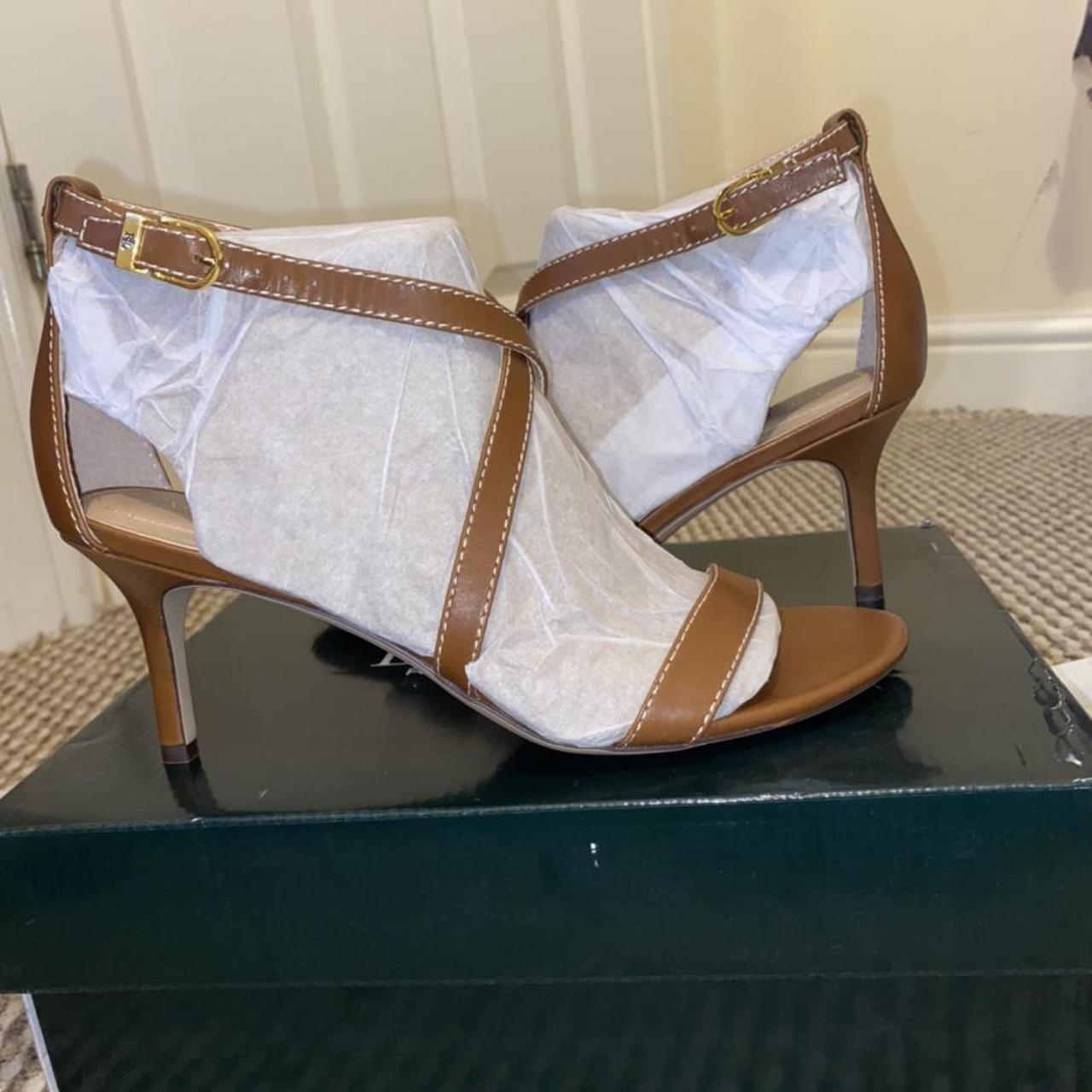 Ralph Lauren Tan Leaton Sandals Brand new only worn Depop