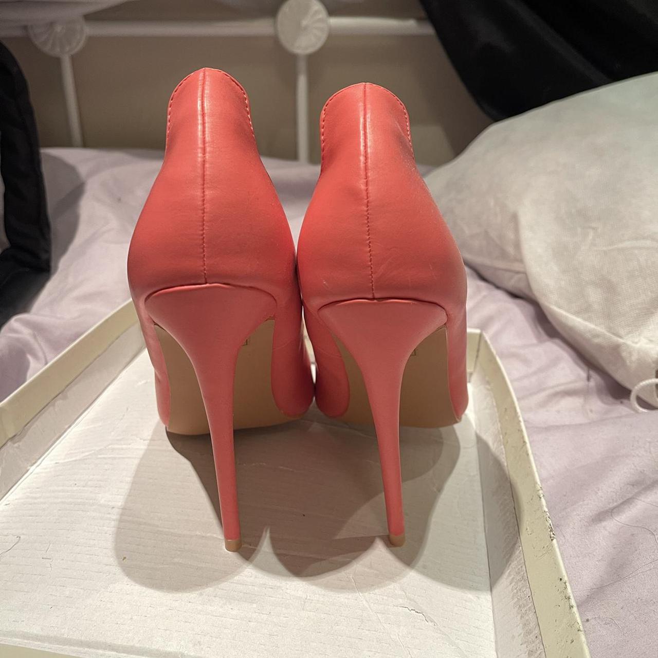 Coral Pink Orange Court Heels Brand New Never Worn Depop P0