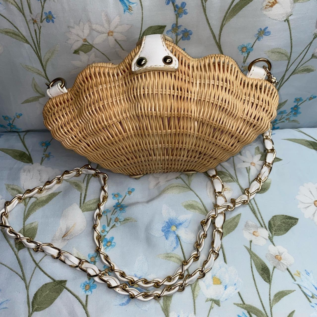 Rattan Wicker Bag Mermaid Sea Shell Clutch Depop