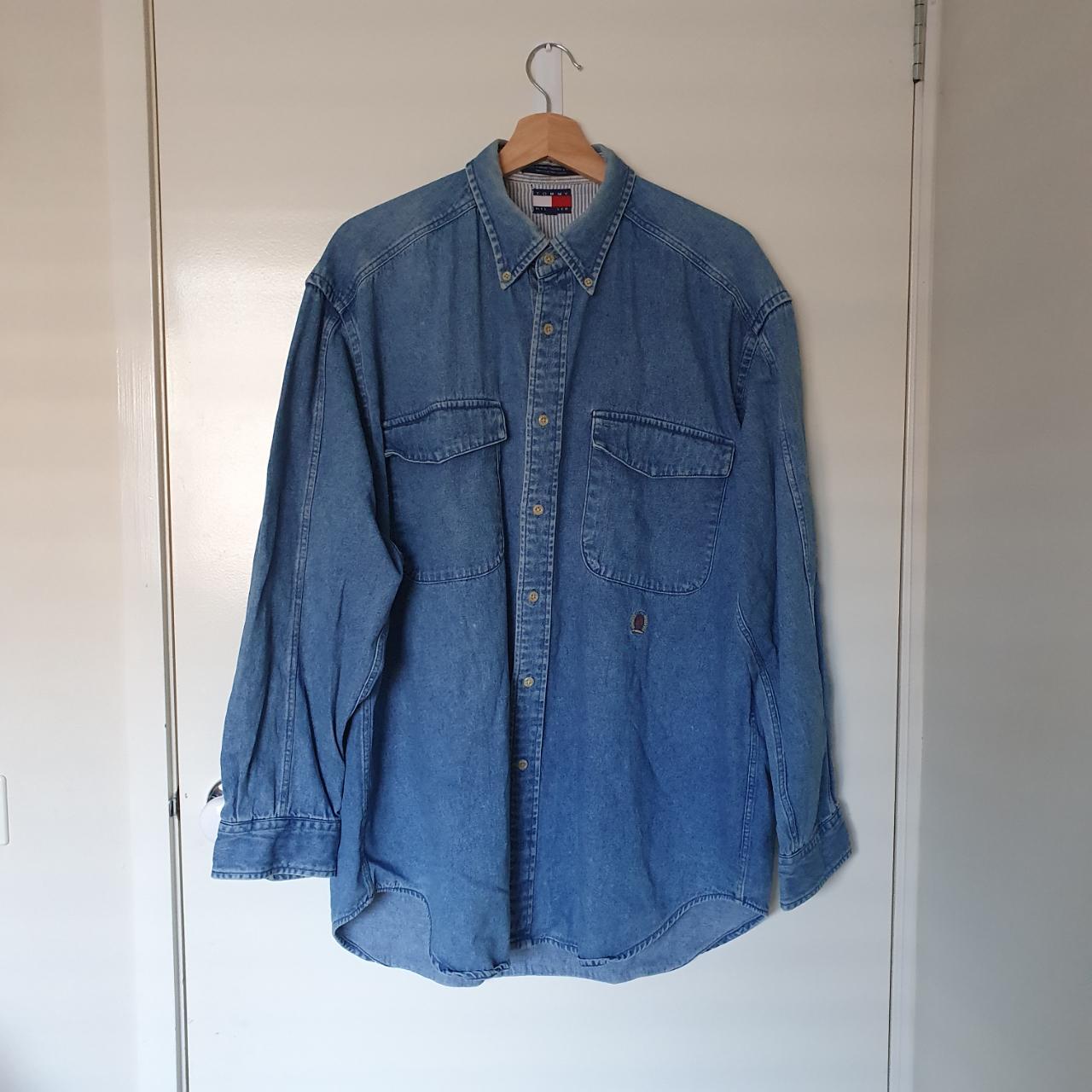 Tommy Hilfiger Men's Blue Shirt | Depop