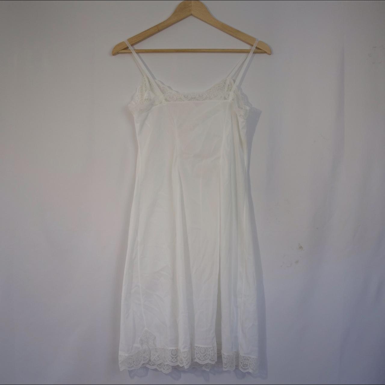Vintage white lace slip dress from... - Depop
