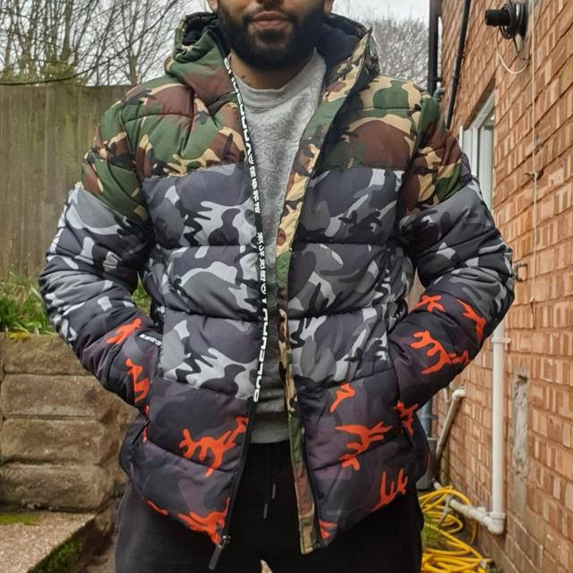 Superdry camo cheap mix sports puffer