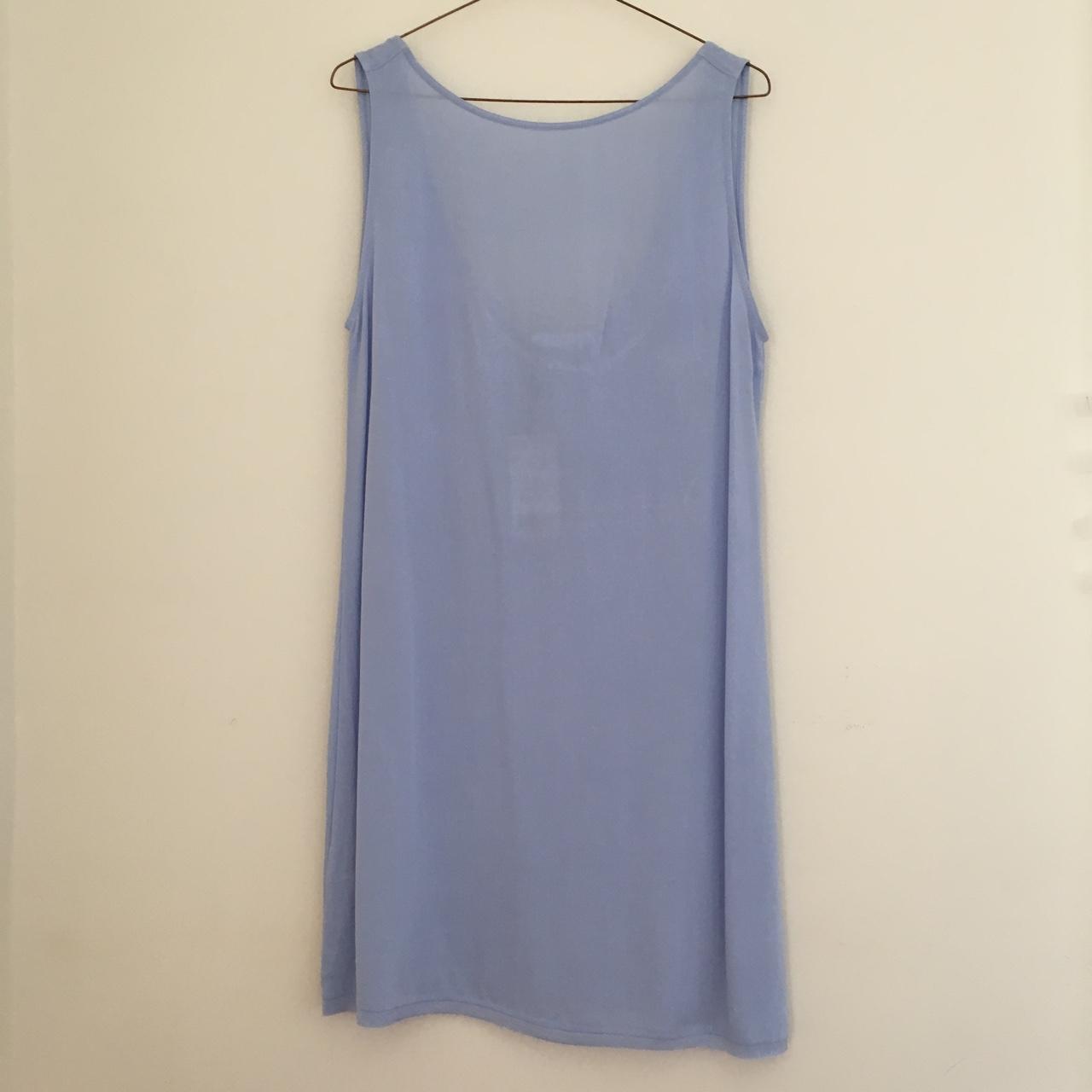 Mango light blue scoop back sleeveless dress • Never... - Depop