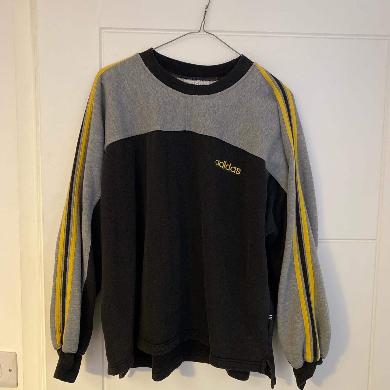 Black and hotsell yellow adidas sweatshirt