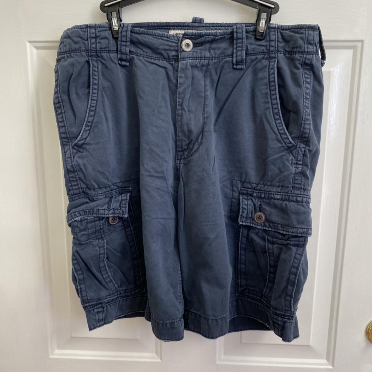 American Eagle Navy Blue Cargo Shorts... Depop