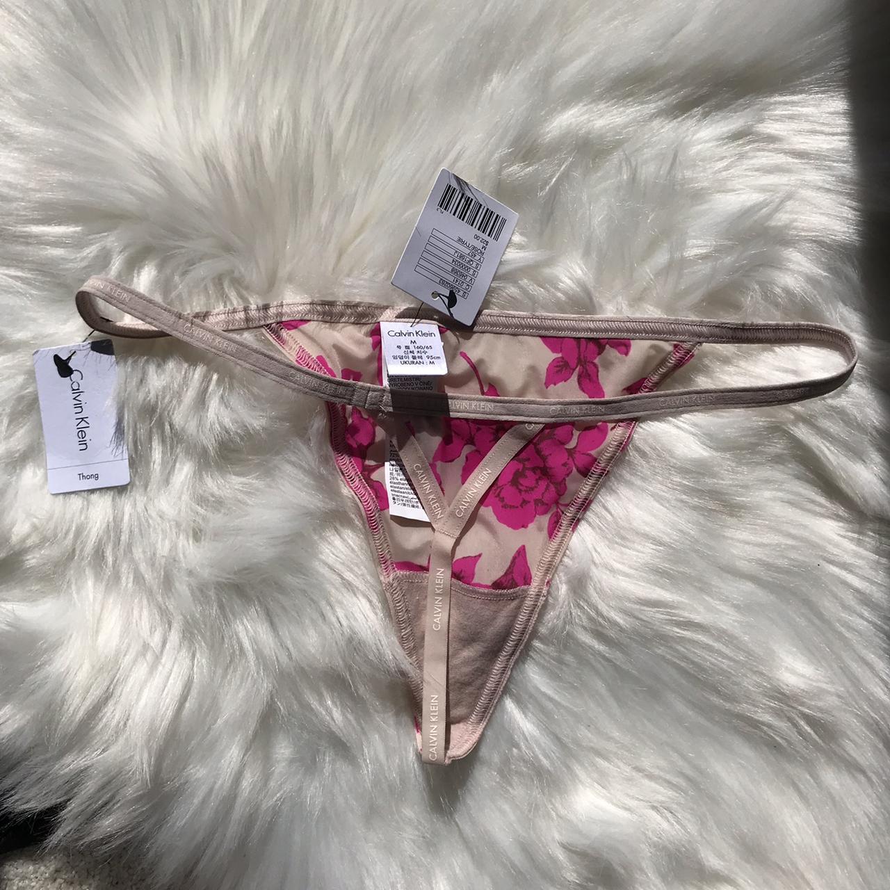 Calvin Klein Sheer Marquisette String Thong In... - Depop