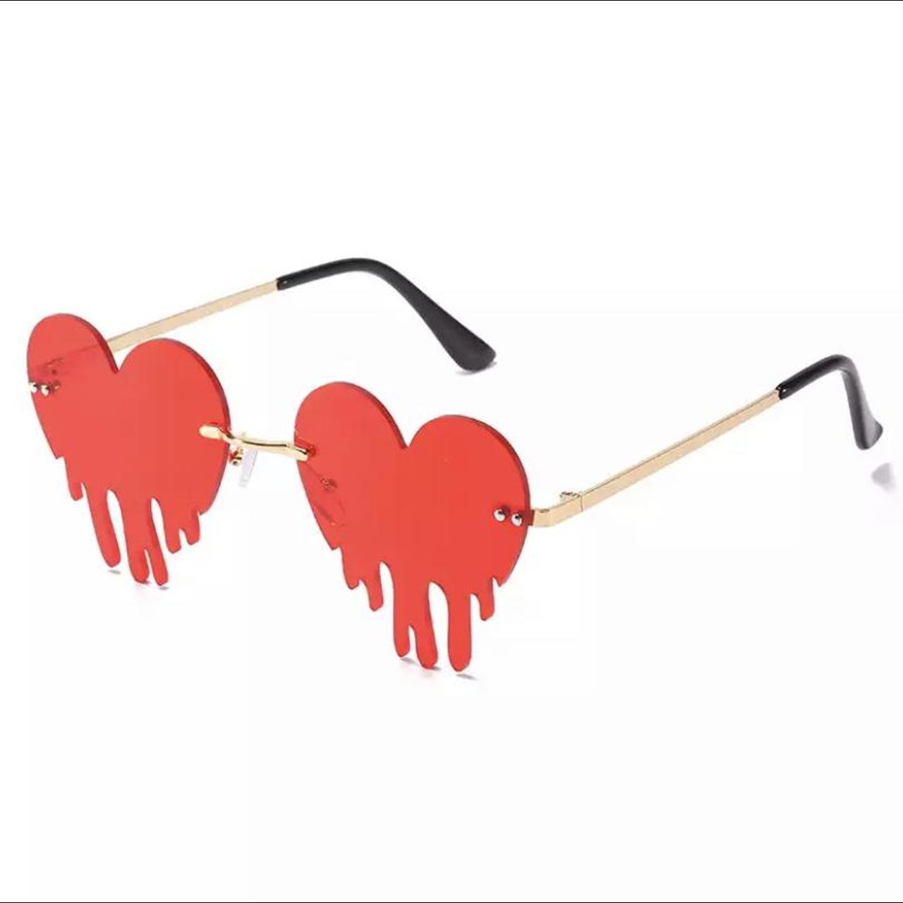 HEART DRIP GLASSES 🔥 perfect for your festival... - Depop