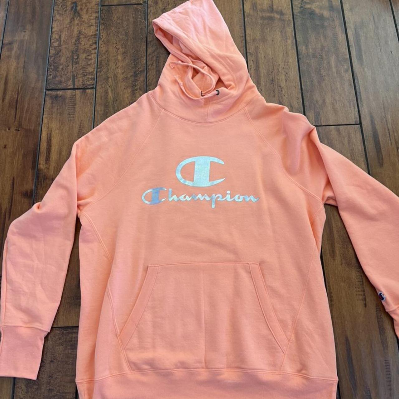 pale orange champion hoodie never worn champion