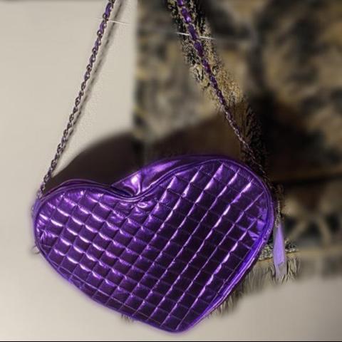 Quilted Lavender Dual Strap Crossbody Bag