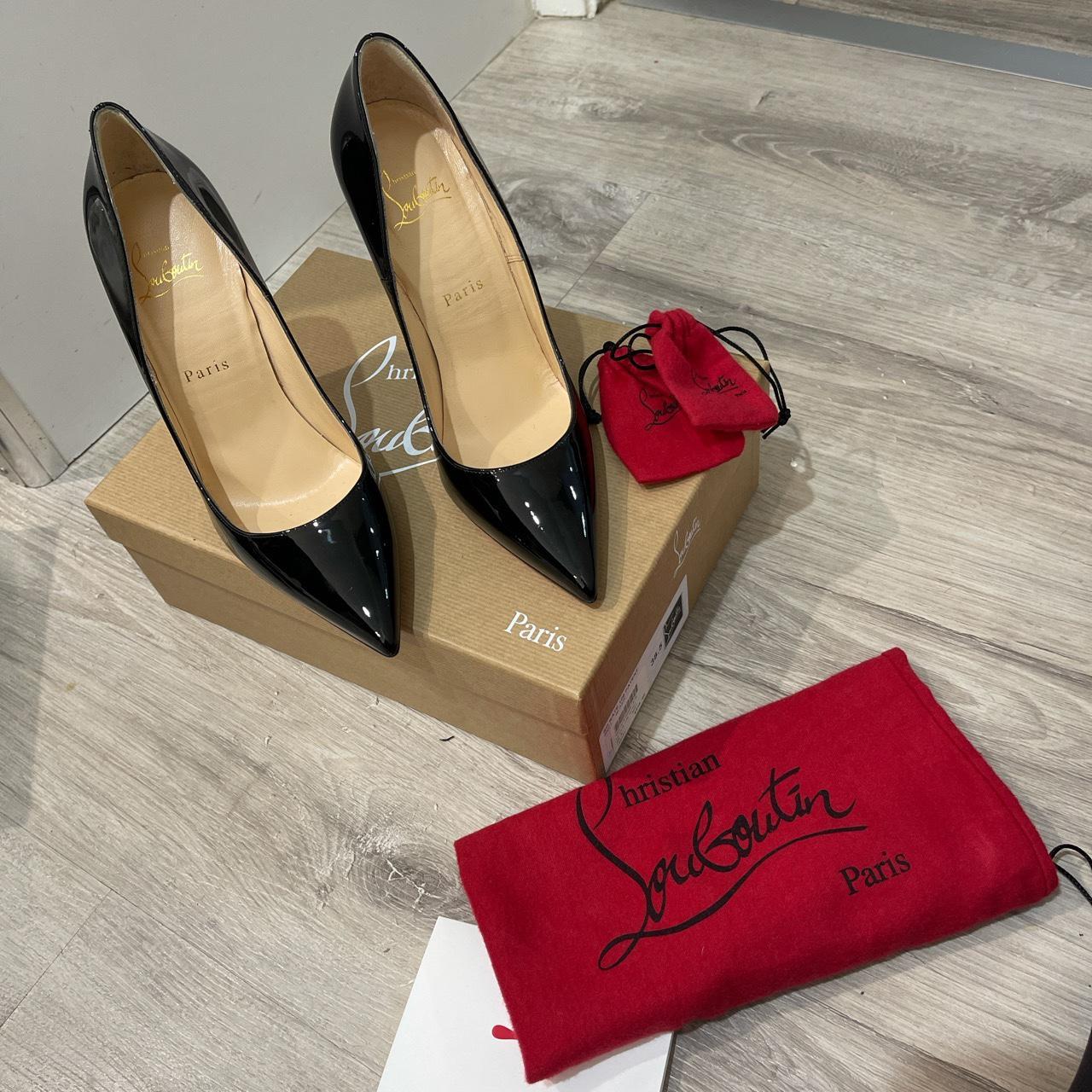 Christian Louboutin Women's Black and Red Footwear | Depop