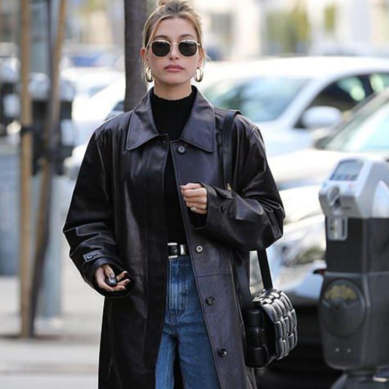 maxi leather coat