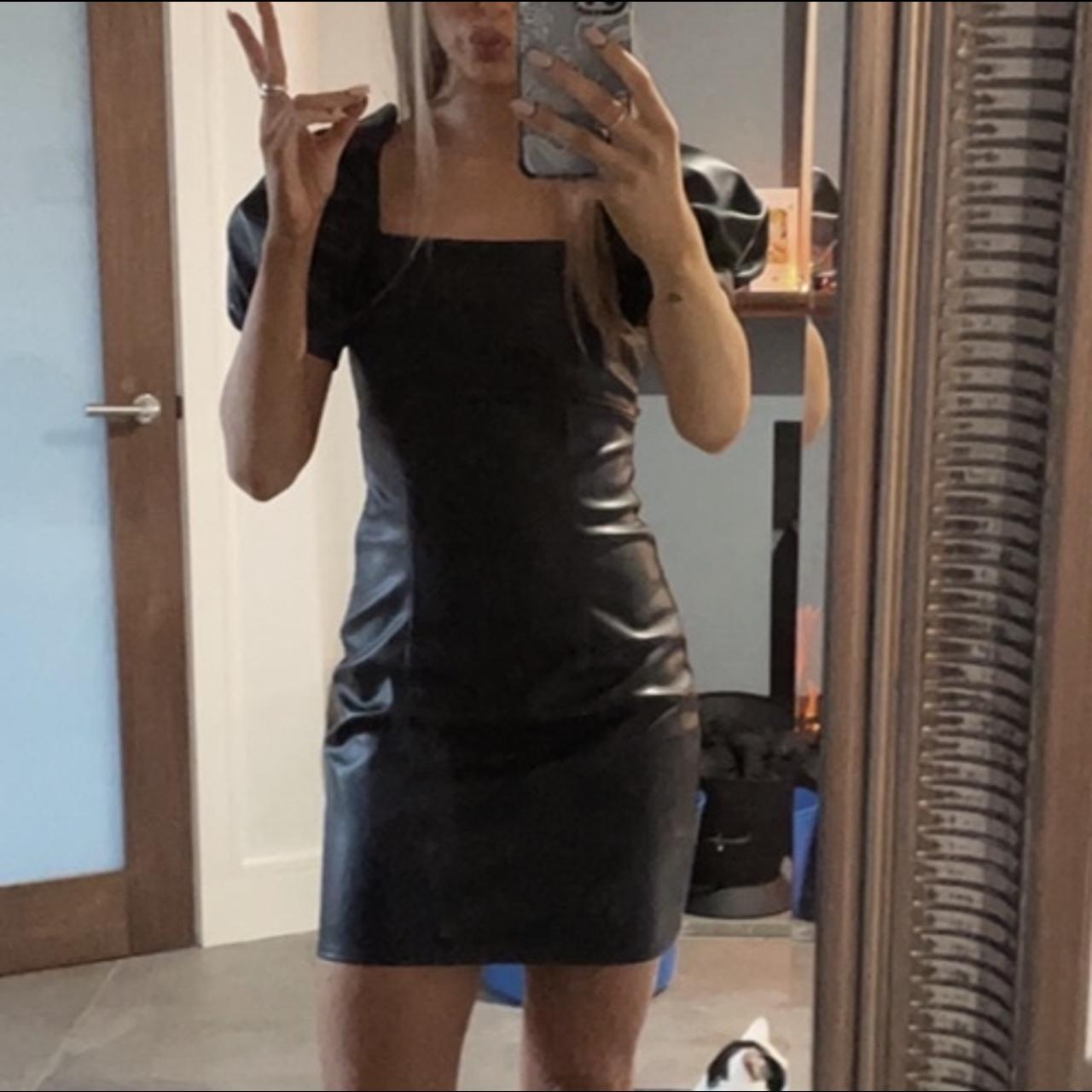 H&m shop leather dress