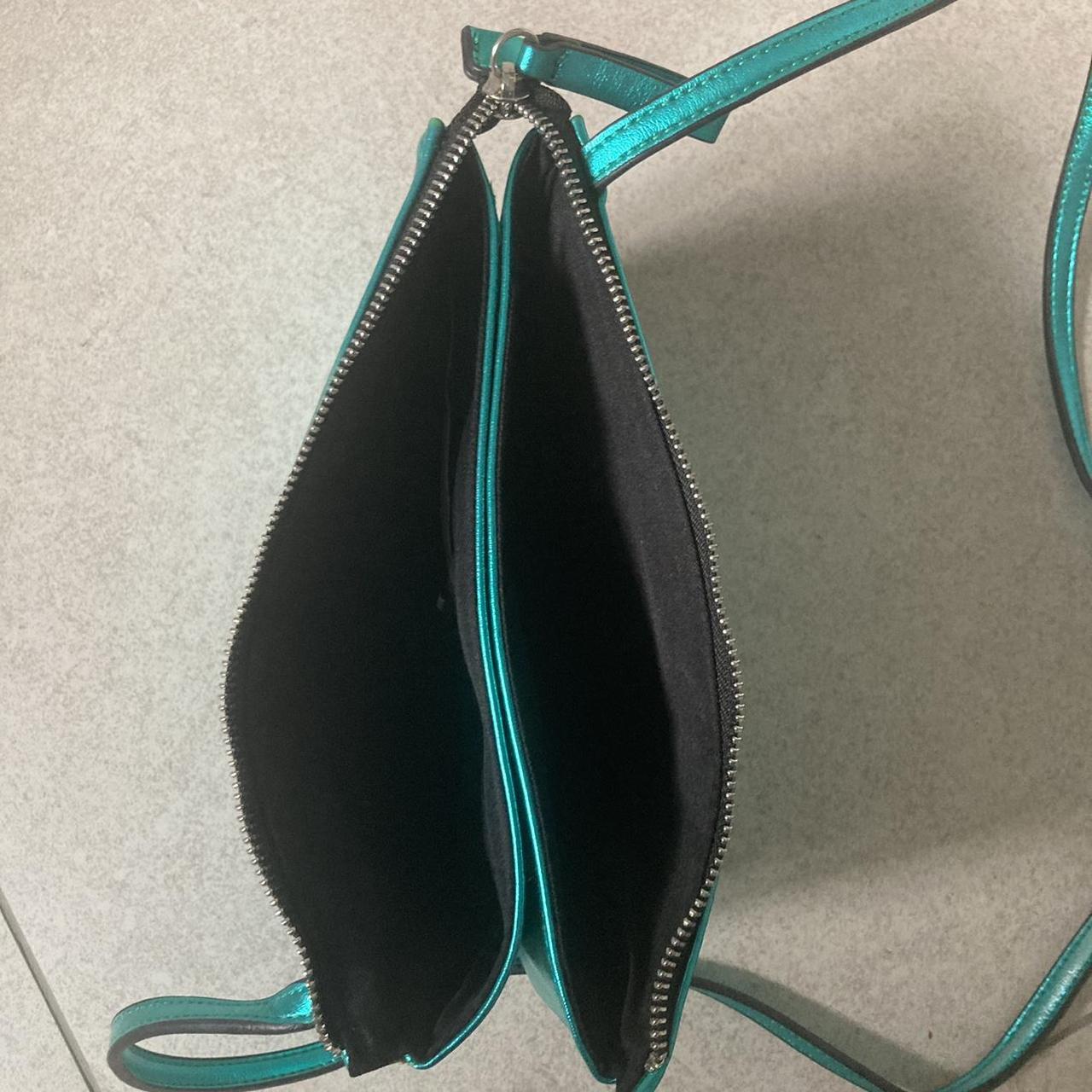 Metallic green cross body bag Pull and bear 2 inside... Depop