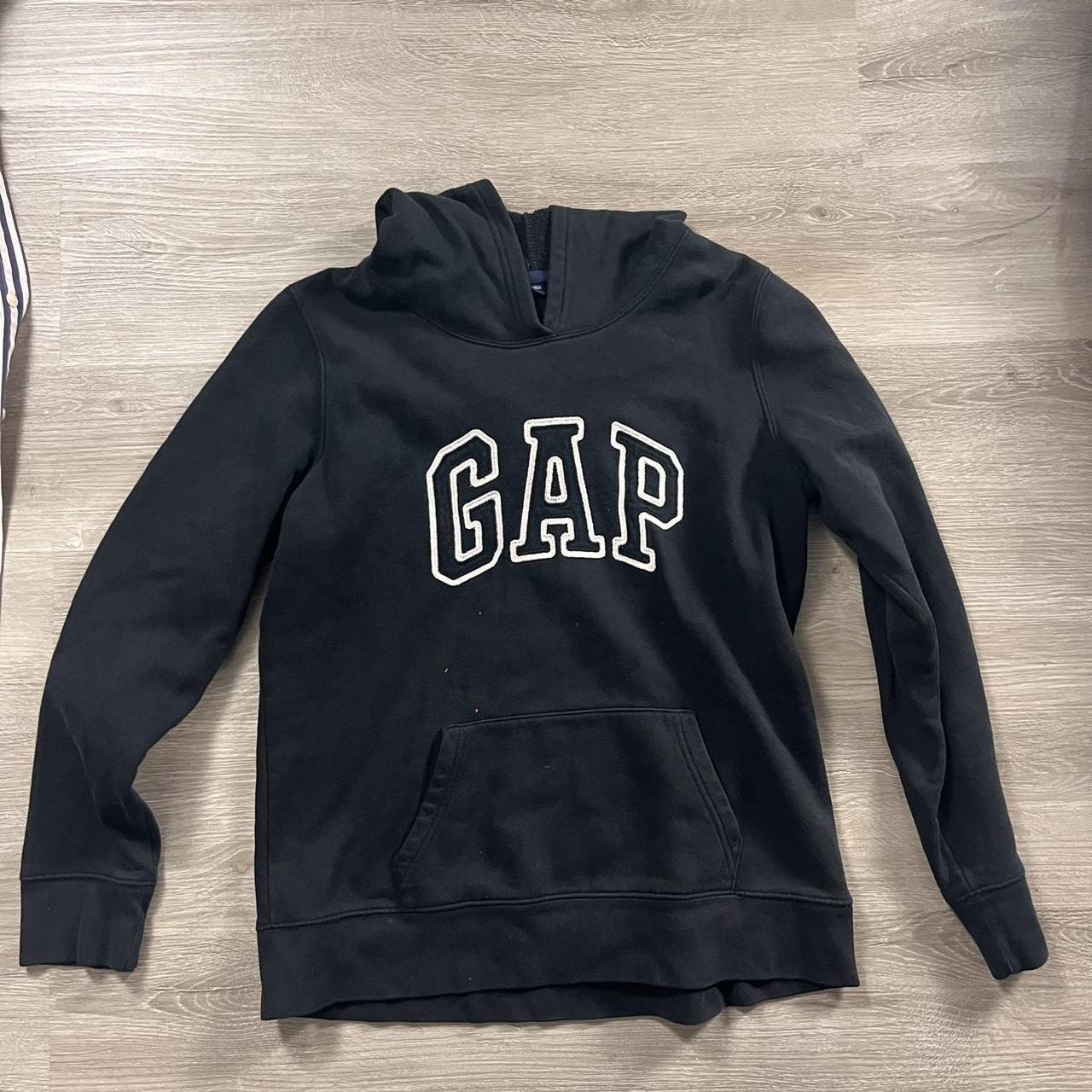 Youth black gap hoodie size medium - Depop