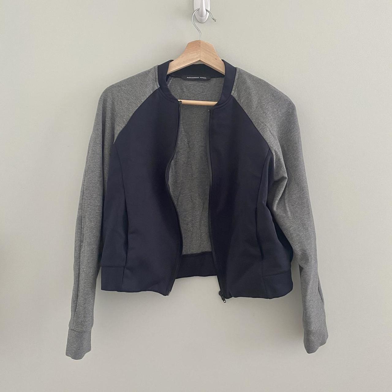 Alexander Wang Women's Black and Grey Jacket | Depop