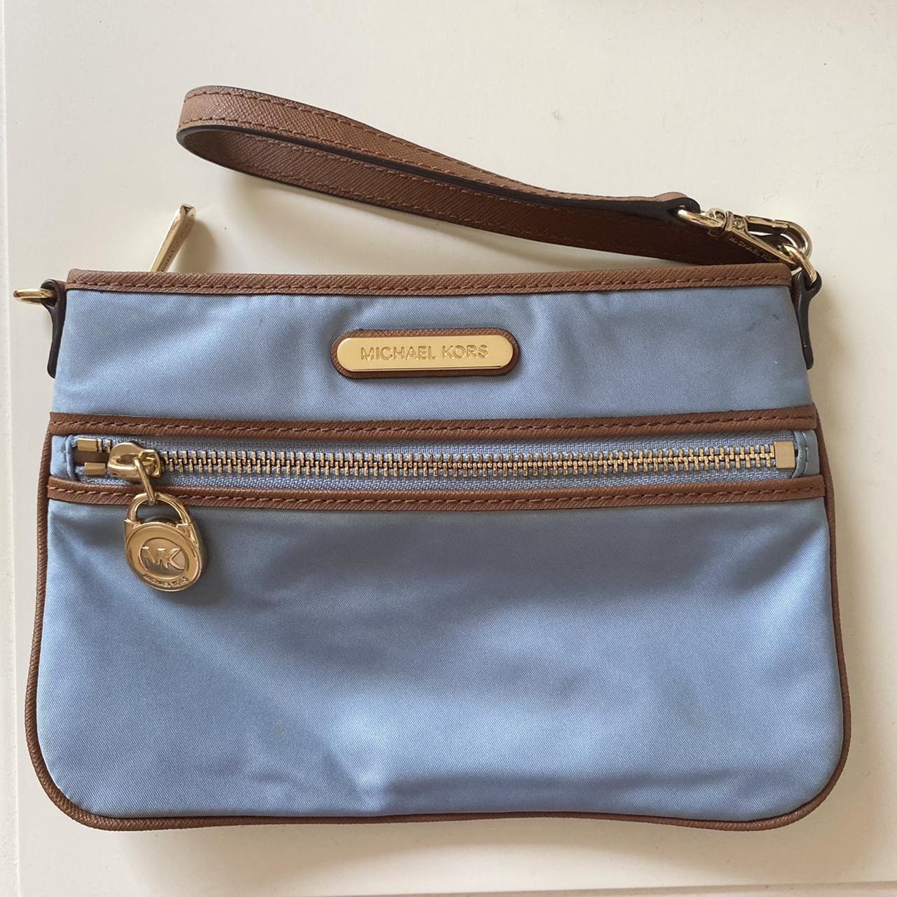 Blue and brown michael kors outlet purse