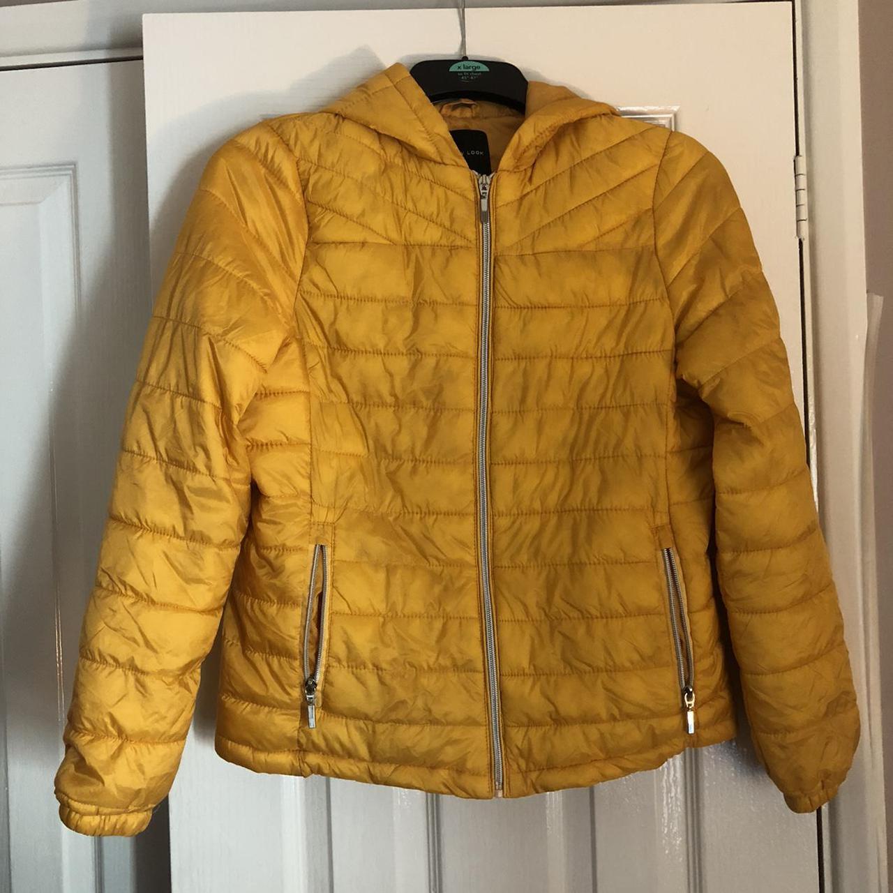 New Look yellow rain coat, size 8. Worn a few times,... - Depop