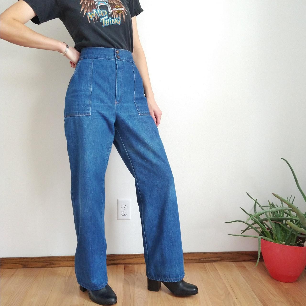 Vintage 1970s highwaisted jeans by Sears, Roebuck... Depop