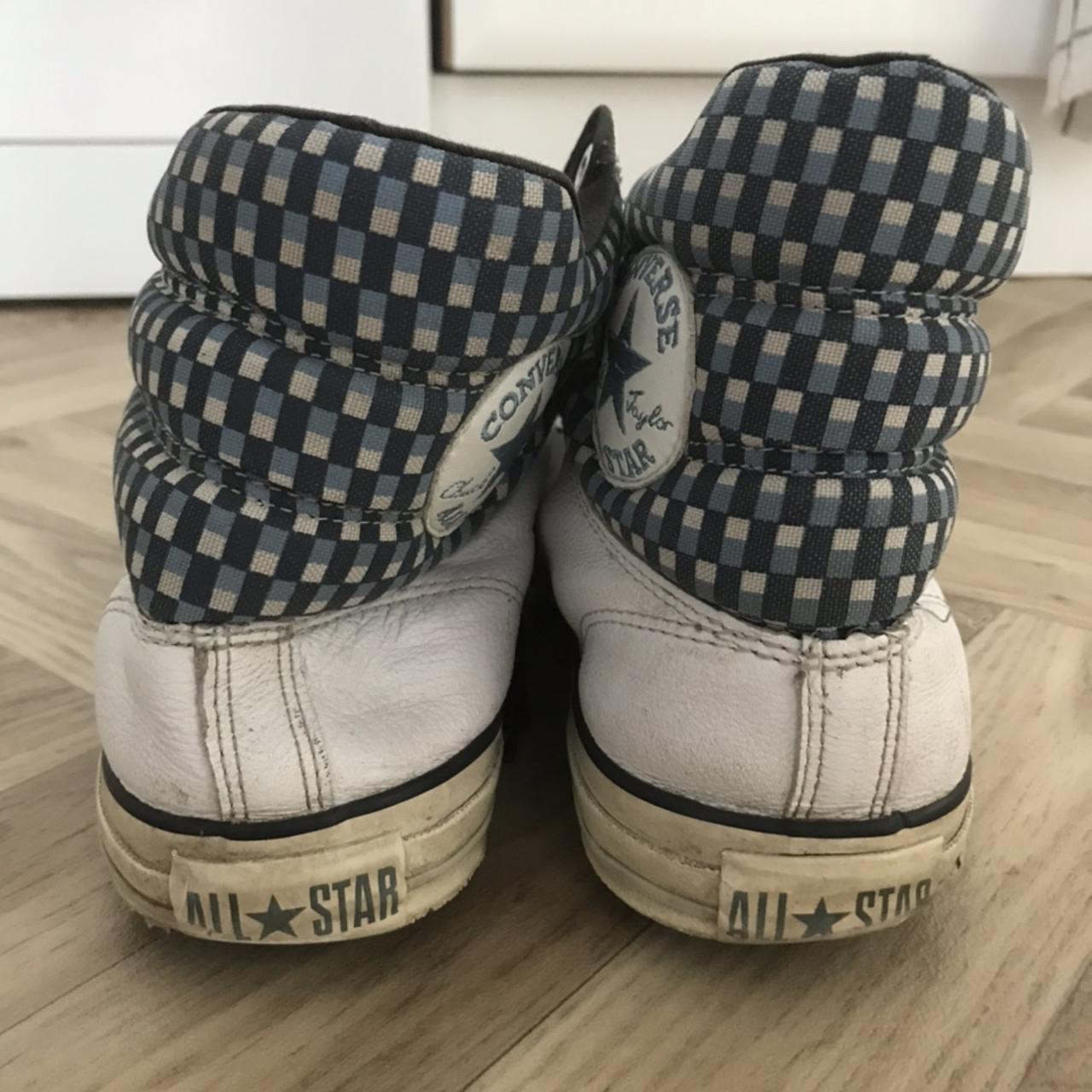 Rare genuine converse all star leather trainers... - Depop