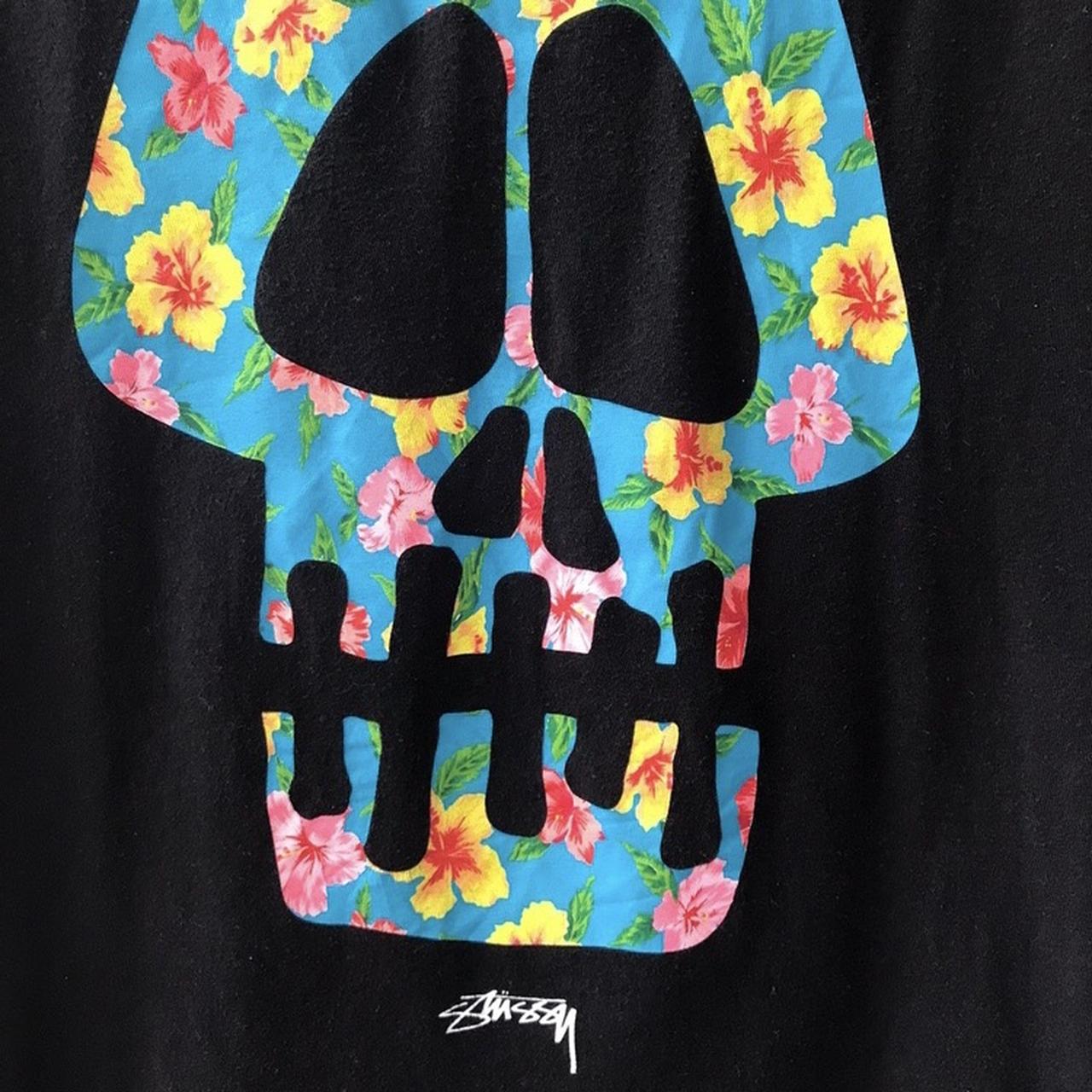 Vintage Stussy , Stussy Floral Skull Tee, Size...