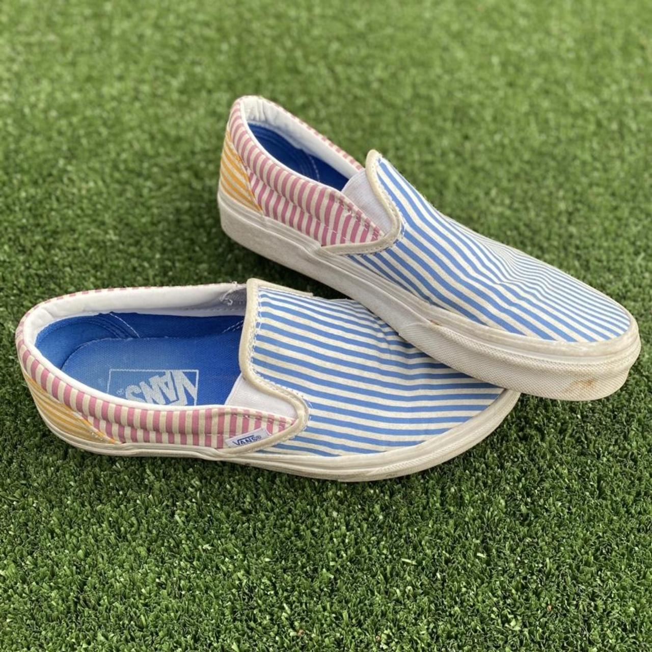 Vans deck club deals slip on mixed stripes