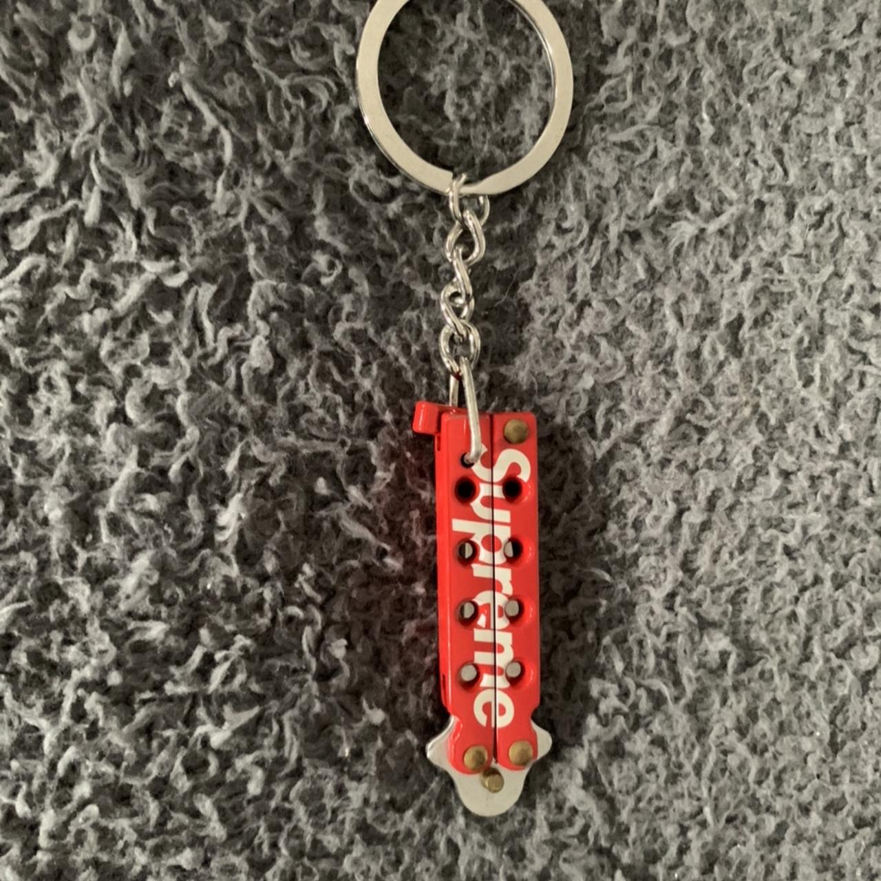 Supreme butterfly top novelty knife keychain